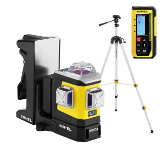 Nivel System CLx3G MOTOR + statyw SJJ-M1 EX + odbiornik CLS-310 Digital  – zmotoryzowany laser krzyżowy zielony 3 × 360° 3D Bluetooth
